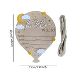 Maxbell Newborn Announcement Sign Keepsake Photography Props Birth Baby Name Plaques White