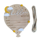 Maxbell Newborn Announcement Sign Keepsake Photography Props Birth Baby Name Plaques White