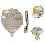 Maxbell Newborn Announcement Sign Keepsake Photography Props Birth Baby Name Plaques White