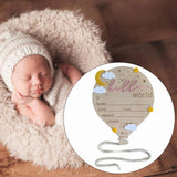 Maxbell Newborn Announcement Sign Keepsake Photography Props Birth Baby Name Plaques Pink