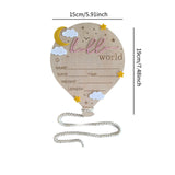 Maxbell Newborn Announcement Sign Keepsake Photography Props Birth Baby Name Plaques Pink