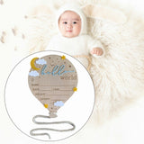 Maxbell Newborn Announcement Sign Keepsake Photography Props Birth Baby Name Plaques Blue