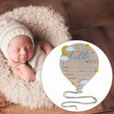 Maxbell Newborn Announcement Sign Keepsake Photography Props Birth Baby Name Plaques Blue