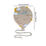 Maxbell Newborn Announcement Sign Keepsake Photography Props Birth Baby Name Plaques Blue