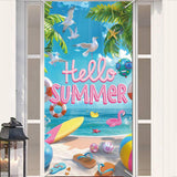 Maxbell Beach Party Decorations Door Cover Photo Backdrop for Birthday Festival Pool