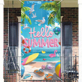 Maxbell Beach Party Decorations Door Cover Photo Backdrop for Birthday Festival Pool