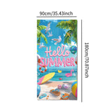 Maxbell Beach Party Decorations Door Cover Photo Backdrop for Birthday Festival Pool