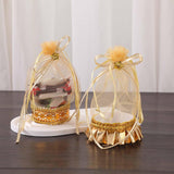 Maxbell 2Pcs Wedding Candy Bags Portable Gift Bags for Celebration Holiday Christmas Round Base