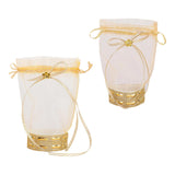 Maxbell 2Pcs Wedding Candy Bags Portable Gift Bags for Celebration Holiday Christmas Round Base