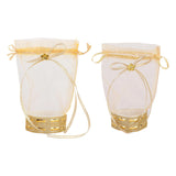 Maxbell 2Pcs Wedding Candy Bags Portable Gift Bags for Celebration Holiday Christmas Round Base