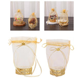 Maxbell 2Pcs Wedding Candy Bags Portable Gift Bags for Celebration Holiday Christmas Round Base