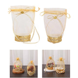 Maxbell 2Pcs Wedding Candy Bags Portable Gift Bags for Celebration Holiday Christmas Round Base