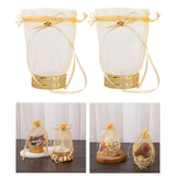 Maxbell 2Pcs Wedding Candy Bags Portable Gift Bags for Celebration Holiday Christmas Round Base