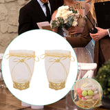 Maxbell 2Pcs Wedding Candy Bags Portable Gift Bags for Celebration Holiday Christmas Heart Base