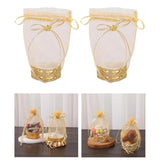 Maxbell 2Pcs Wedding Candy Bags Portable Gift Bags for Celebration Holiday Christmas Heart Base
