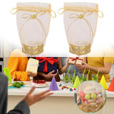 Maxbell 2Pcs Wedding Candy Bags Portable Gift Bags for Celebration Holiday Christmas Heart Base