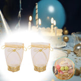Maxbell 2Pcs Wedding Candy Bags Portable Gift Bags for Celebration Holiday Christmas Heart Base