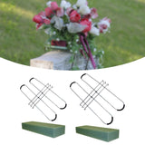 Maxbell Headstone Flower Saddle with Floral Foam Decoration for Lawn Wedding Outdoor 42 cm Saddle