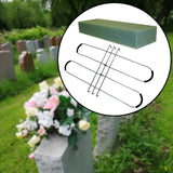 Maxbell Headstone Flower Saddle with Floral Foam Decoration for Lawn Wedding Outdoor 42 cm Saddle