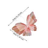 Maxbell Wedding Decor Artificial Butterfly Decoration for Outdoor and Indoor Banquet 30cmx41cm Pink