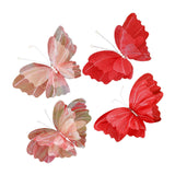 Maxbell Wedding Decor Artificial Butterfly Decoration for Outdoor and Indoor Banquet 30cmx41cm Pink