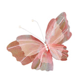 Maxbell Wedding Decor Artificial Butterfly Decoration for Outdoor and Indoor Banquet 30cmx41cm Pink