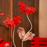 Maxbell Wedding Decor Artificial Butterfly Decoration for Outdoor and Indoor Banquet 30cmx41cm Pink
