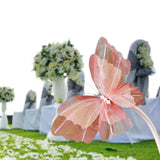 Maxbell Wedding Decor Artificial Butterfly Decoration for Outdoor and Indoor Banquet 30cmx41cm Pink