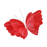 Maxbell Wedding Decor Artificial Butterfly Decoration for Outdoor and Indoor Banquet 30cmx41cm Red
