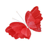 Maxbell Wedding Decor Artificial Butterfly Decoration for Outdoor and Indoor Banquet 30cmx41cm Red