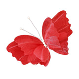 Maxbell Wedding Decor Artificial Butterfly Decoration for Outdoor and Indoor Banquet 30cmx41cm Red