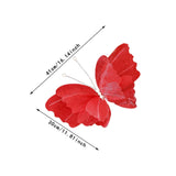 Maxbell Wedding Decor Artificial Butterfly Decoration for Outdoor and Indoor Banquet 30cmx41cm Red