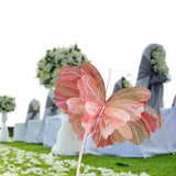 Maxbell Wedding Decor Artificial Butterfly Decoration for Outdoor and Indoor Banquet 40cmx47cm Pink