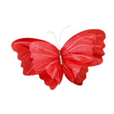 Maxbell Wedding Decor Artificial Butterfly Decoration for Outdoor and Indoor Banquet 40cmx47cm Red
