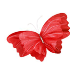Maxbell Wedding Decor Artificial Butterfly Decoration for Outdoor and Indoor Banquet 40cmx47cm Red