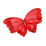 Maxbell Wedding Decor Artificial Butterfly Decoration for Outdoor and Indoor Banquet 40cmx47cm Red