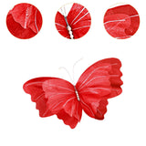 Maxbell Wedding Decor Artificial Butterfly Decoration for Outdoor and Indoor Banquet 40cmx47cm Red