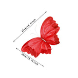 Maxbell Wedding Decor Artificial Butterfly Decoration for Outdoor and Indoor Banquet 40cmx47cm Red