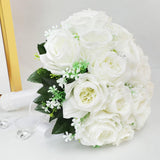 Maxbell Wedding Bouquet Lifelike Decorative Bride Bouquet for Home Anniversary Decor