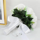 Maxbell Wedding Bouquet Lifelike Decorative Bride Bouquet for Home Anniversary Decor