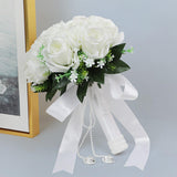 Maxbell Wedding Bouquet Lifelike Decorative Bride Bouquet for Home Anniversary Decor