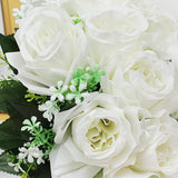 Maxbell Wedding Bouquet Lifelike Decorative Bride Bouquet for Home Anniversary Decor
