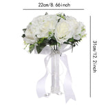 Maxbell Wedding Bouquet Lifelike Decorative Bride Bouquet for Home Anniversary Decor
