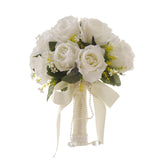 Maxbell Wedding Bouquet Lifelike Decorative Bride Bouquet for Home Anniversary Decor