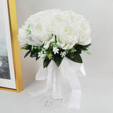 Maxbell Wedding Bouquet Lifelike Decorative Bride Bouquet for Home Anniversary Decor