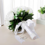 Maxbell Wedding Bouquet Lifelike Decorative Bride Bouquet for Home Anniversary Decor