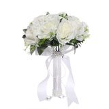Maxbell Wedding Bouquet Lifelike Decorative Bride Bouquet for Home Anniversary Decor