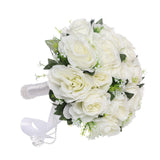 Maxbell Wedding Bouquet Lifelike Decorative Bride Bouquet for Home Anniversary Decor