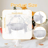 Maxbell Fairy Lace Flower Basket Satin Ribbons Basket for Ceremony Ornaments Parties