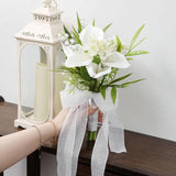 Maxbell Wedding Bouquet for Bride Bridesmaid Bridal Bouquet for Church Wedding Decor Style A